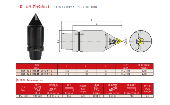 DTEN External Turning Tool