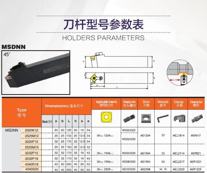 M_style_external_turning_toolholders_MSDNN 45°_6