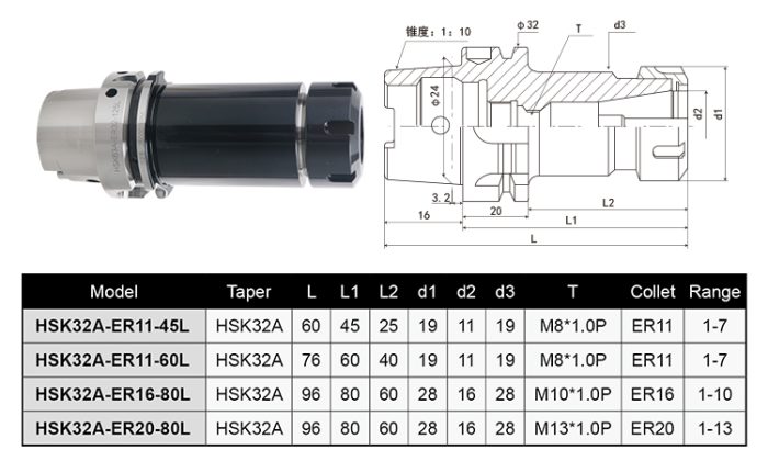 HSK-ER Collet Chuck