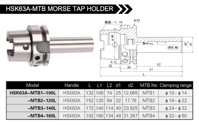 HSK-MTB MORSE TAP HOLDER