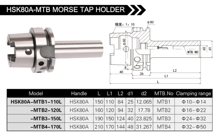 HSK-MTB MORSE TAP HOLDER