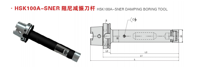 HSK63A HSK100A -SNER damping milling tool holder