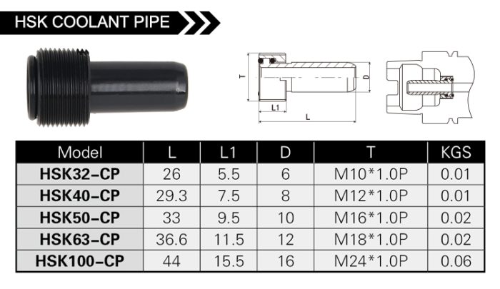 HSK COOLANT PIPE