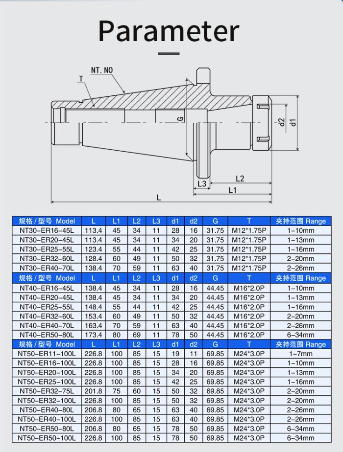 PRECISION NT30 ER COLLET CHUCK