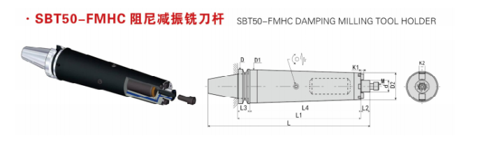 SBT40 SBT50 FMHC damping milling tool holder