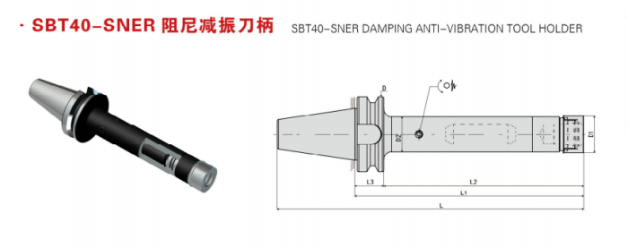 SBT40 SBT50 SNER damping milling tool holder