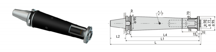 SBT50-BSTC damping boring tool holder for CNC machine tool