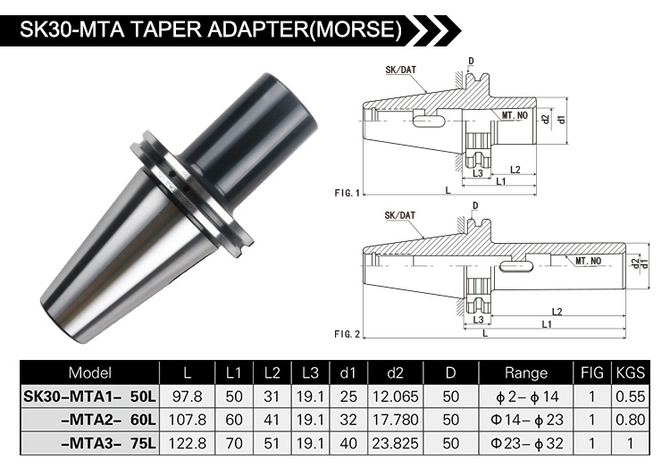 SK40-MTA TAPER ADAPTER(MORSE)