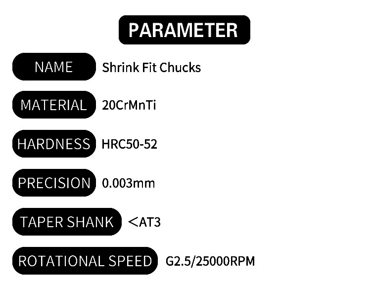 4.5 Degree Standard Version HSK63F -SF Shrink Fit Chucks Tool Holder High precision