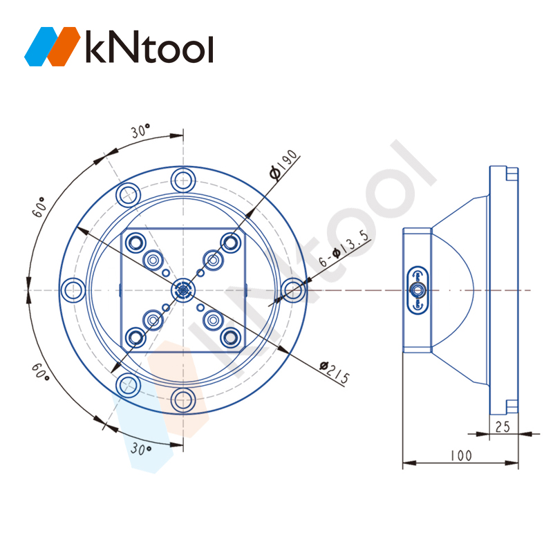 KN52 series zero point fixing seat with heightened tower KN52-215