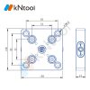 KT52 series Square zero point quick change plate (aluminum) KT52-108
