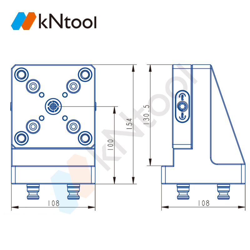 KN52 Series 90° Zero Point Fixing Seat (Type 52) KN52-9096