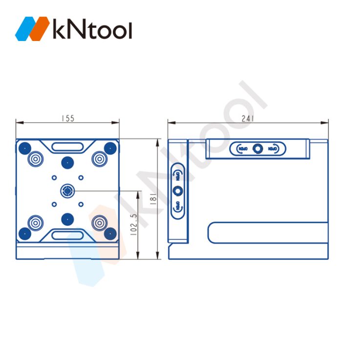 KN96 series 0-90° zero point quick change seat KN96-0090 (96 type)