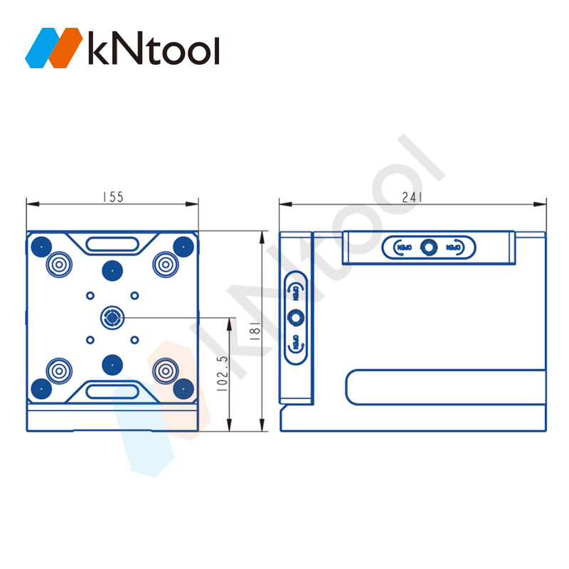 KN96 series 0-90° zero point quick change seat KN96-0090 (96 type)