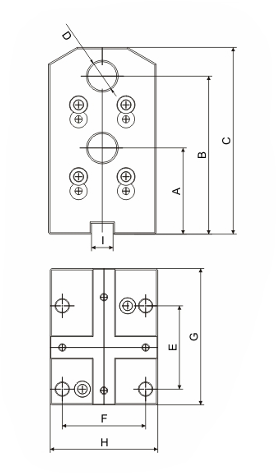 B40-S20-40/75 Fixed Double Boring Holder