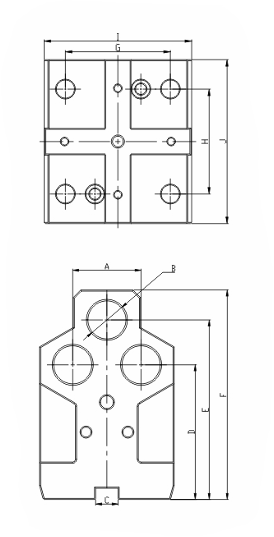 B55D25.4-H90120 Boring Holder with 3 Holes