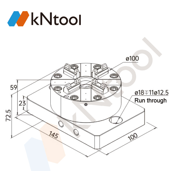 KNXR-05001 CNC Pneumatic Chuck D100