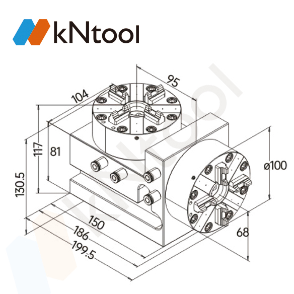 KNXR-05010 Horizontal&VerticalPneumatic Chuck