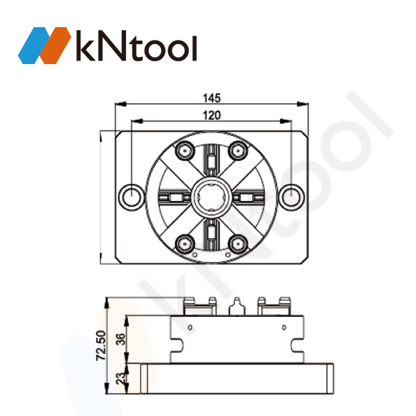 KNXR-06003 Manual Chuck D100 With CNC Base