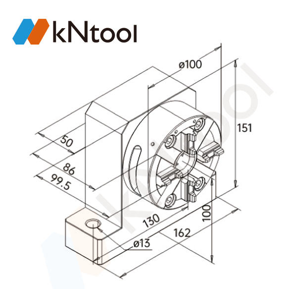 KNXR-06005 Vertical Manual Chuck D100