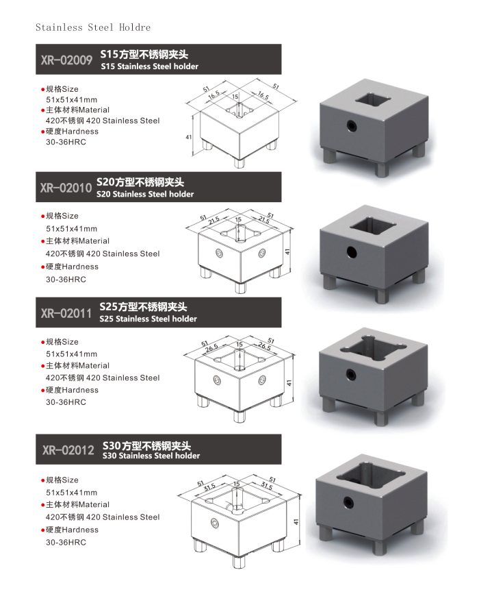 S15 S20 S25 S30 Stainless Steel holder