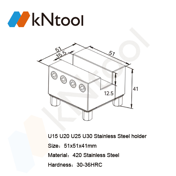 U15 U20 U25 U30 U35 U40 U45 U50 Stainless Steel holder