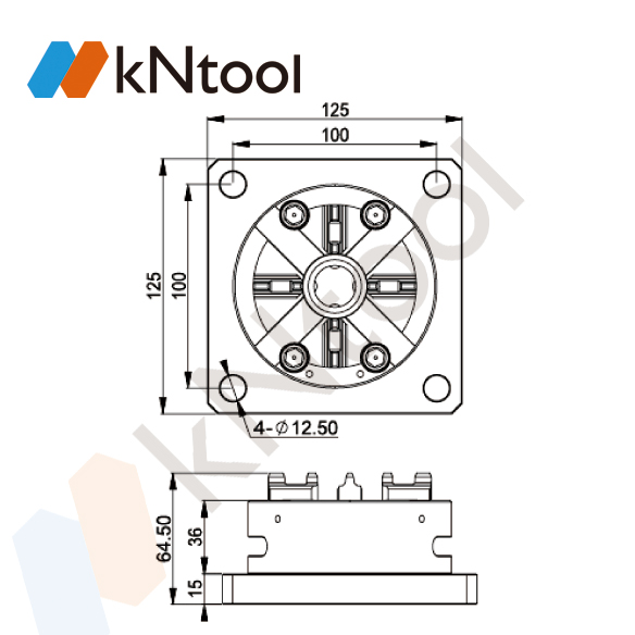 XR-06002 Manual Chuck D100 With Standard Base